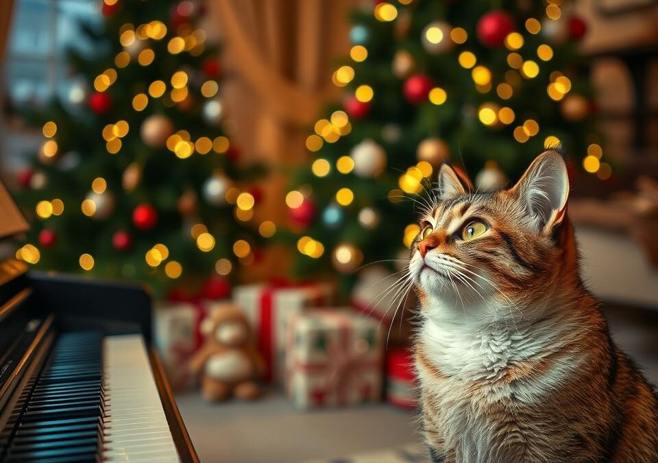 Vánoční hudba a kočky – má na ně vliv?