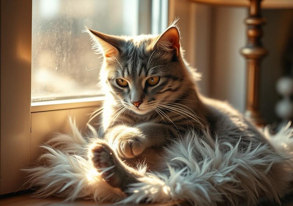 Zimní výměna srsti u koček