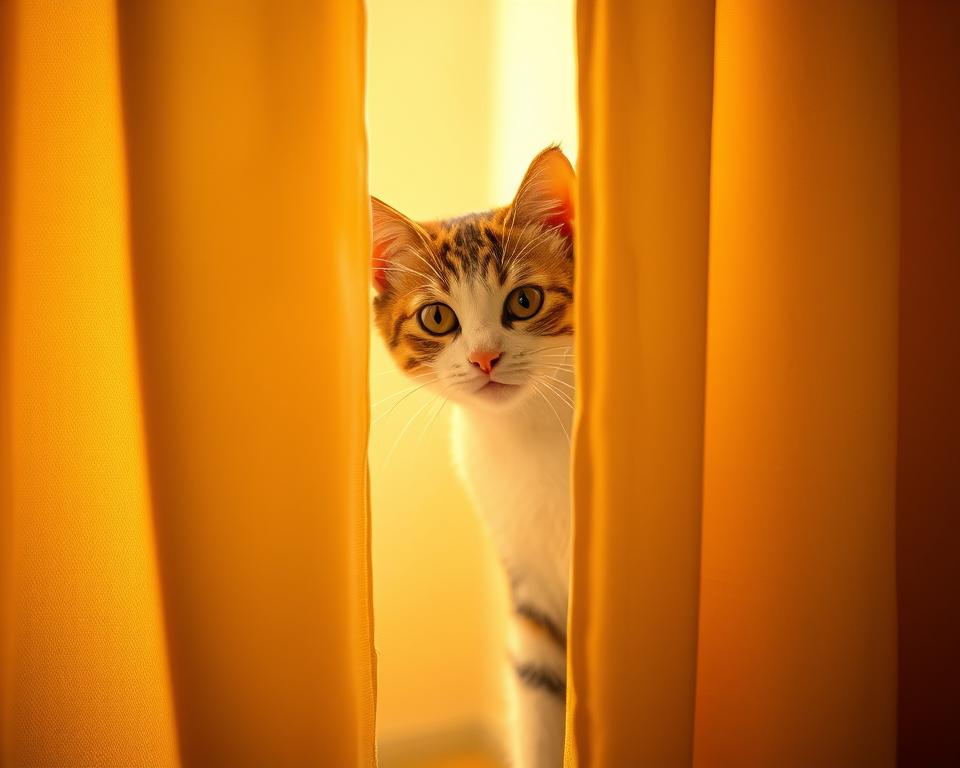 hra na schovávanou s kočkou