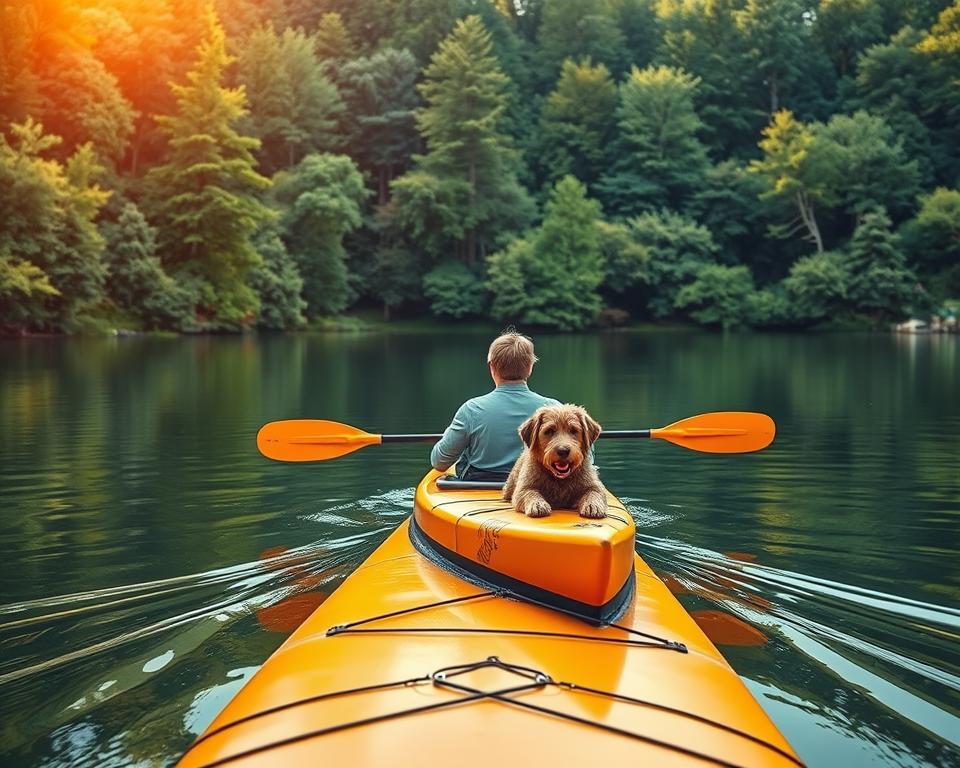 jízda na kajaku se psem