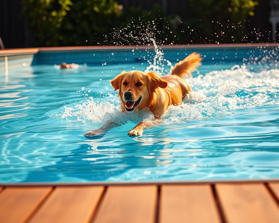 plavani-psa-v-bazenu plavání psa v bazénu