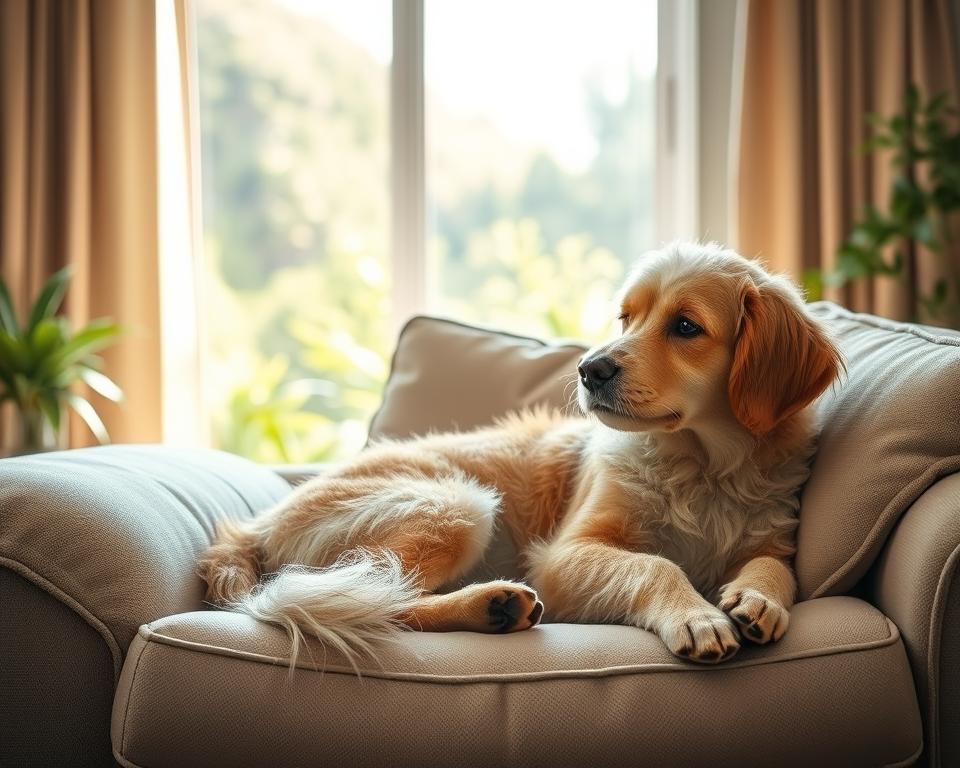 snížení línání u psů