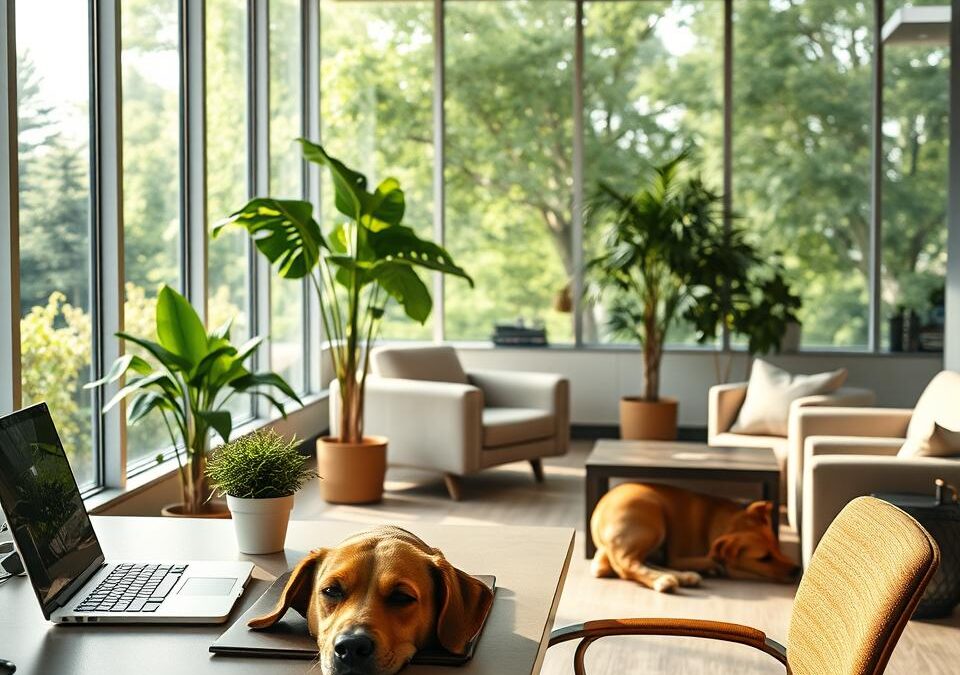 Snižování stresu u psů v kanceláři – Všechno, co o tom musíš vědět!