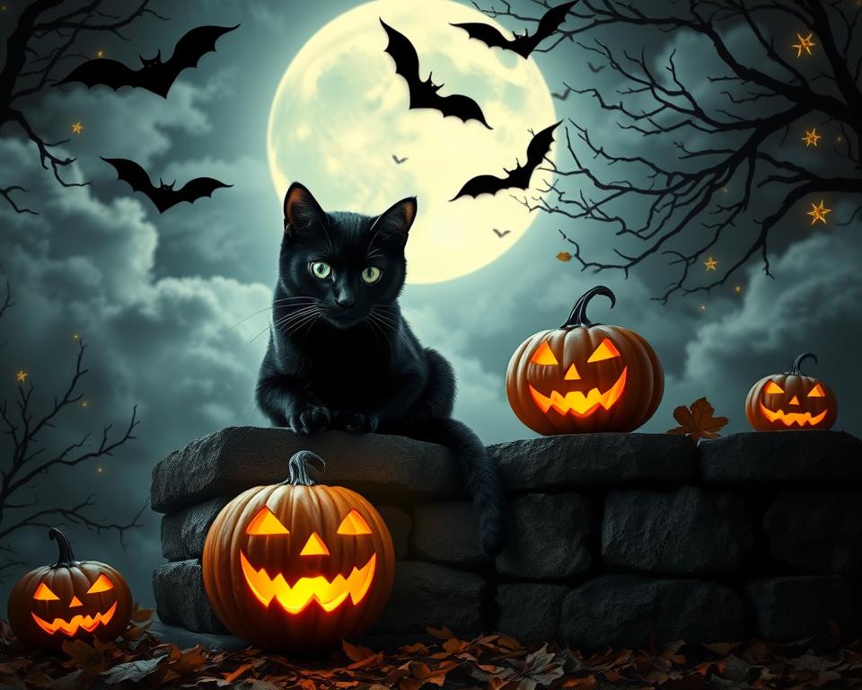 cerna-kocka-a-Halloween černá kočka a Halloween