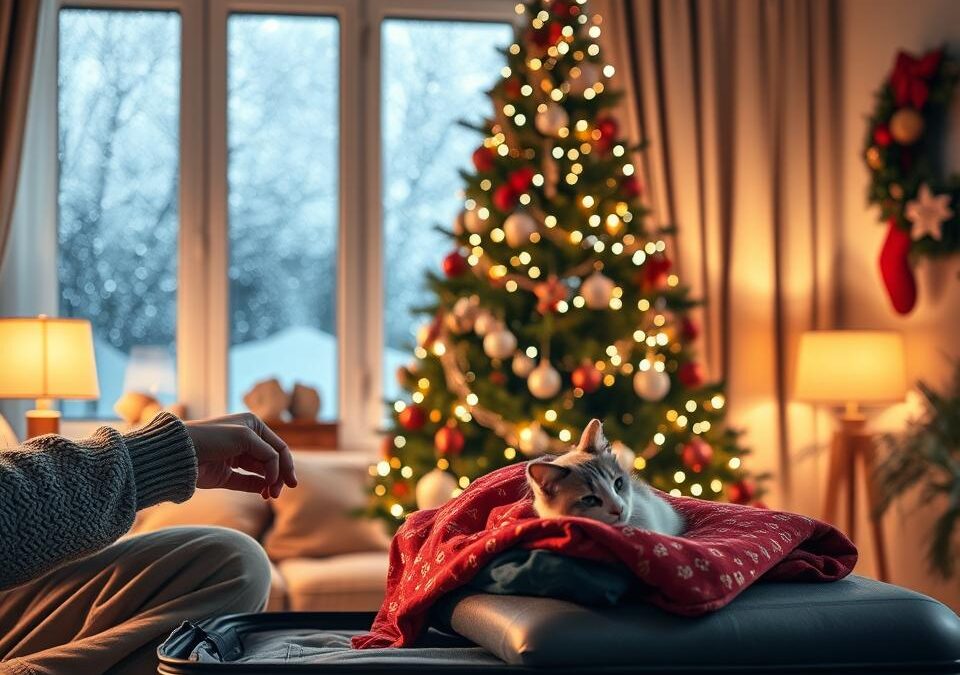 Cestuješ o Vánocích? Jak se připravit, když kočka zůstává doma