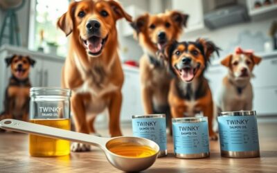 Dávkování lososového oleje Twinky pro různé velikosti psů