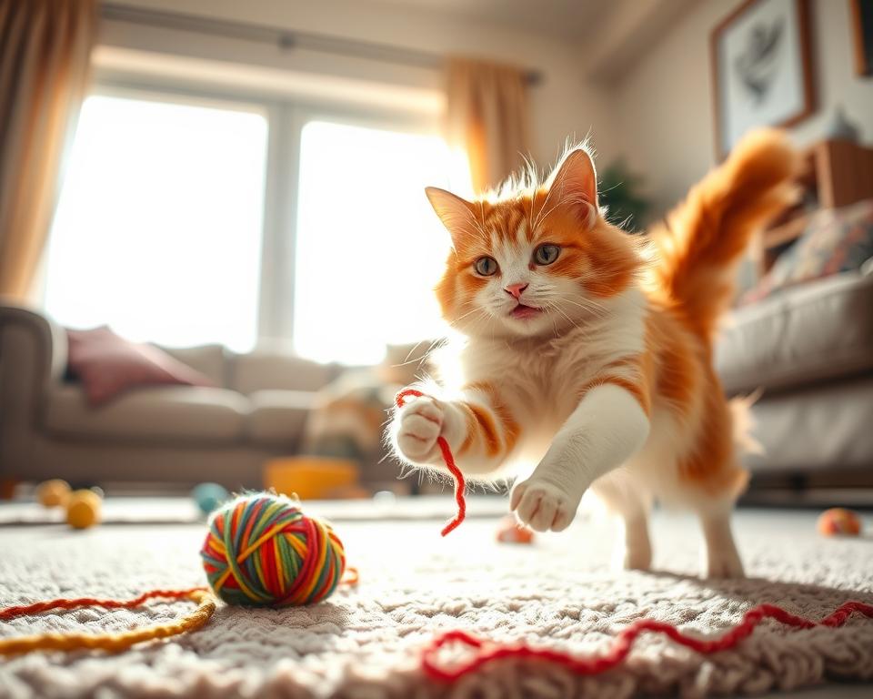 denní potřeba hry u kočky