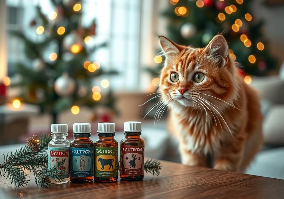 Kočky a vánoční éterické oleje – kterým je lepší se vyhnout