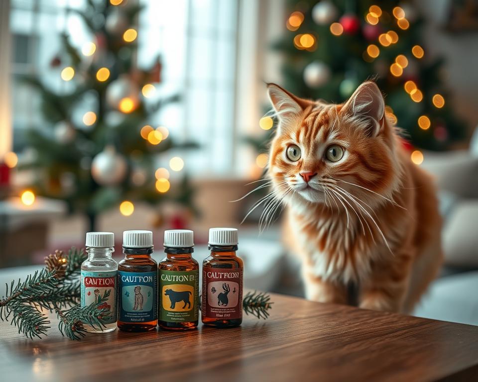 éterické oleje o Vánocích a kočka