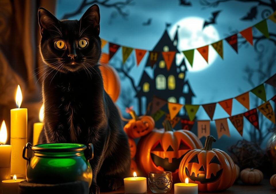 Kočka a Halloween – nebezpečné, nebo zábavné?