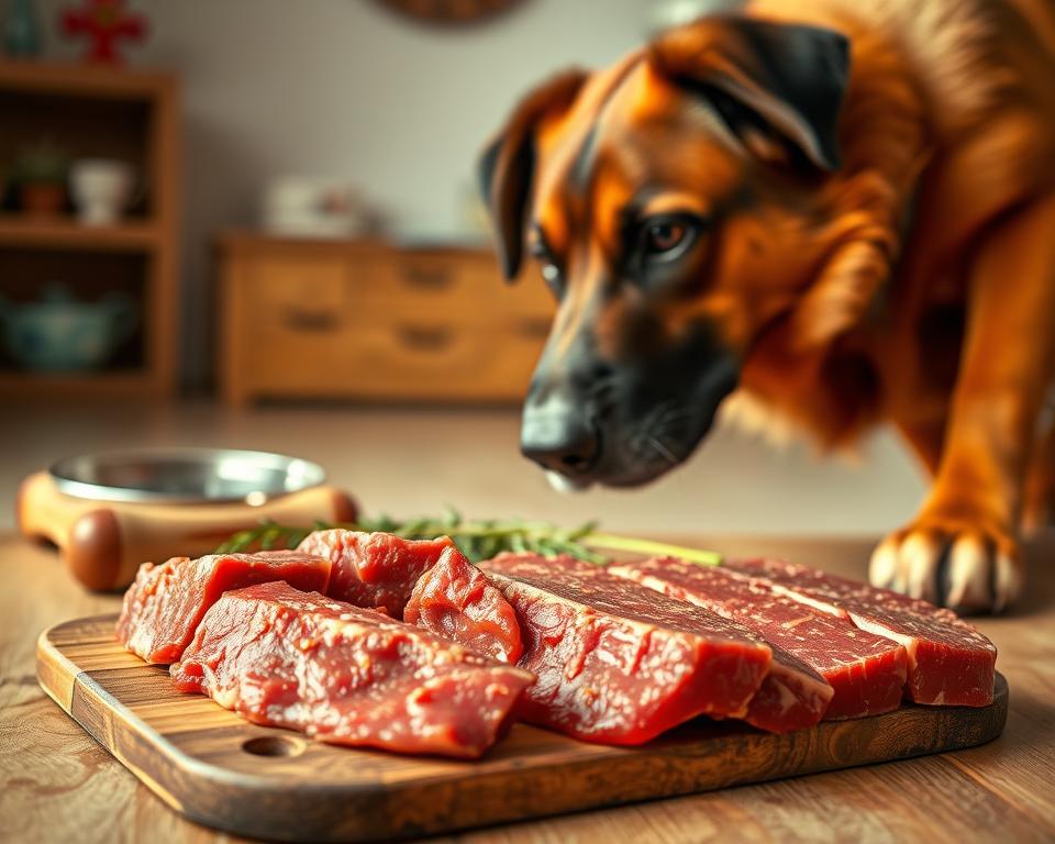 hovězí maso pro aktivního velkého psa