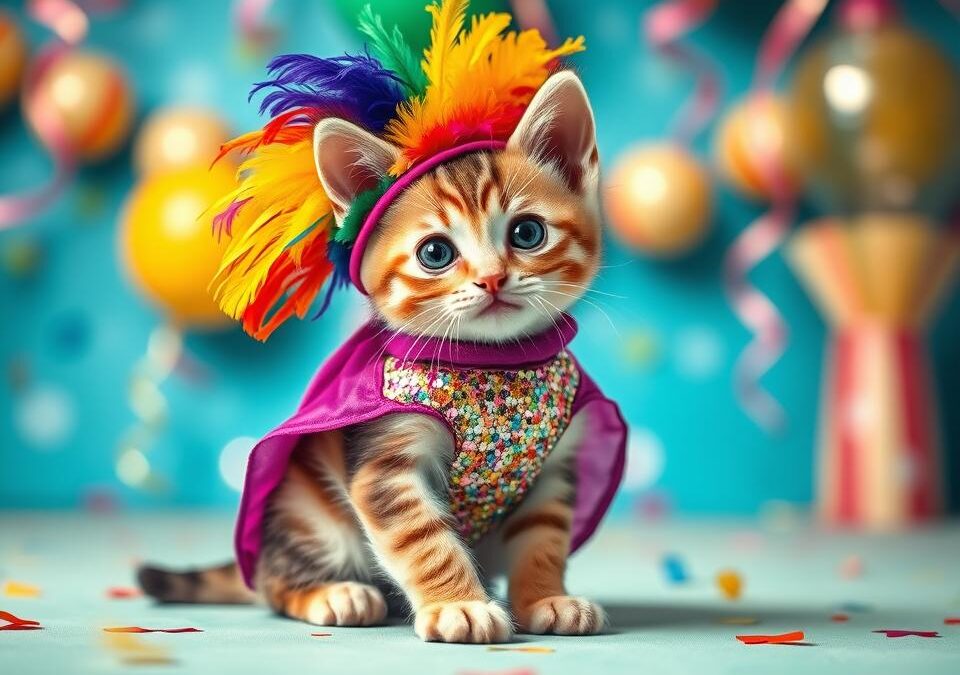 Karnevalový kostým pro kočku – možná si ho i oblíbí