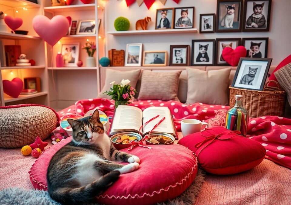 Valentýn pro milovníky koček – tipy na dárky, které si užijete oba