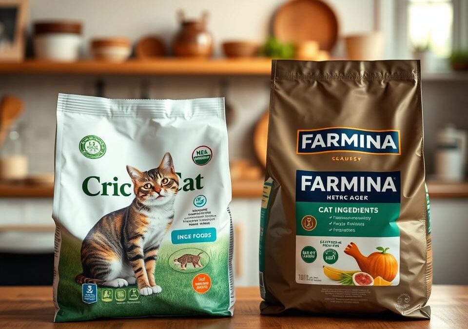 Srovnání krmiv bez kuřete – CricksyCat vs Farmina