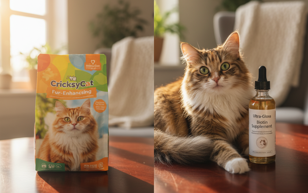 Vypadávání srsti: krmivo CricksyCat na srst vs doplněk s biotinem