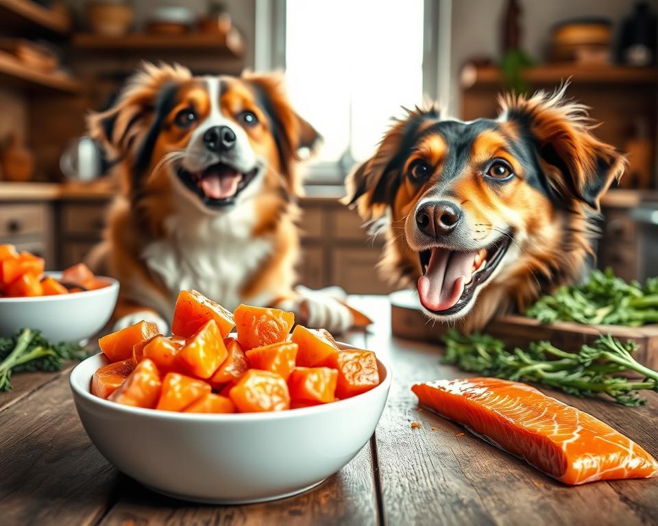 krmivo s lososem vs vnitřnosti