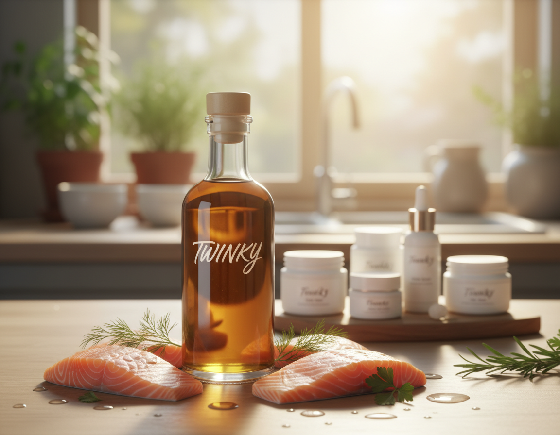 lososový olej Twinky na podráždění kůže