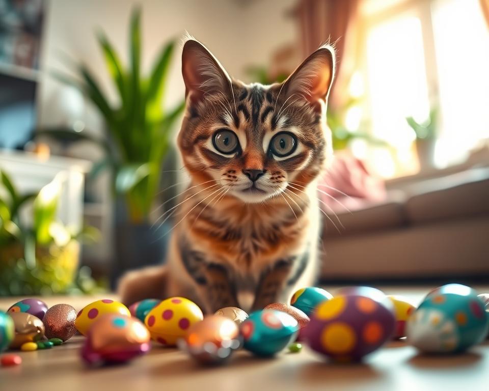 nebezpečí čokoládových vajíček pro kočku