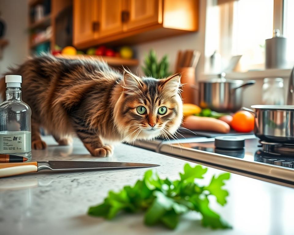 nebezpečí v kuchyni pro kočky