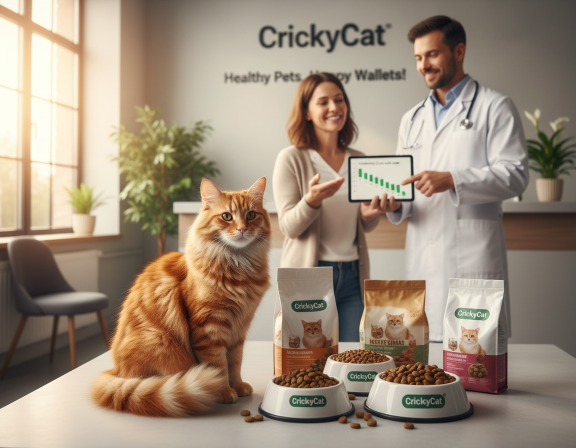nižší veterinární náklady po krmivu CricksyCat