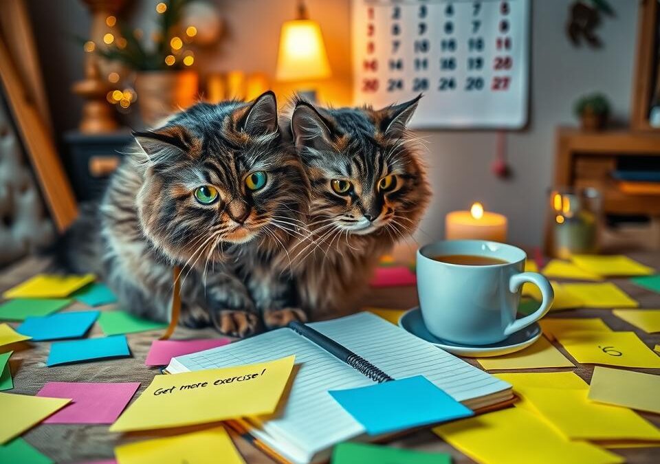 Kočka a novoroční předsevzetí – co můžete změnit společně