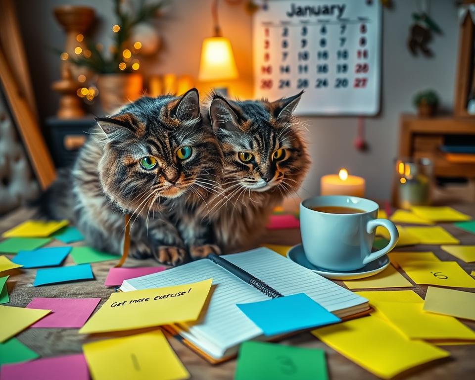 novoroční předsevzetí pro kočku