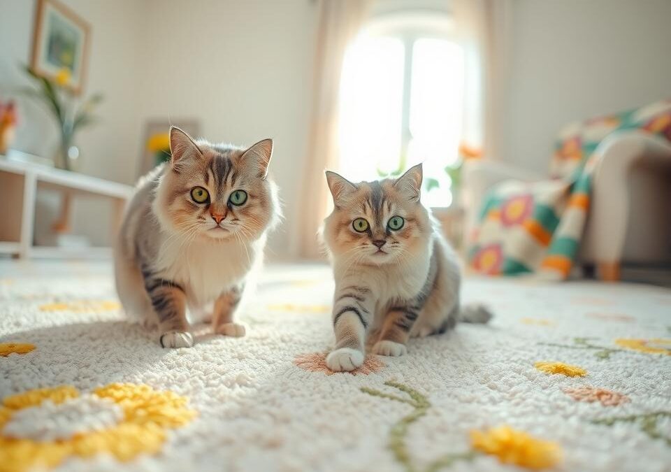 Kočka a nový jarní koberec – na co si dát pozor?