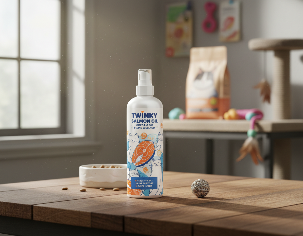 objednávka lososového oleje Twinky pro kočky