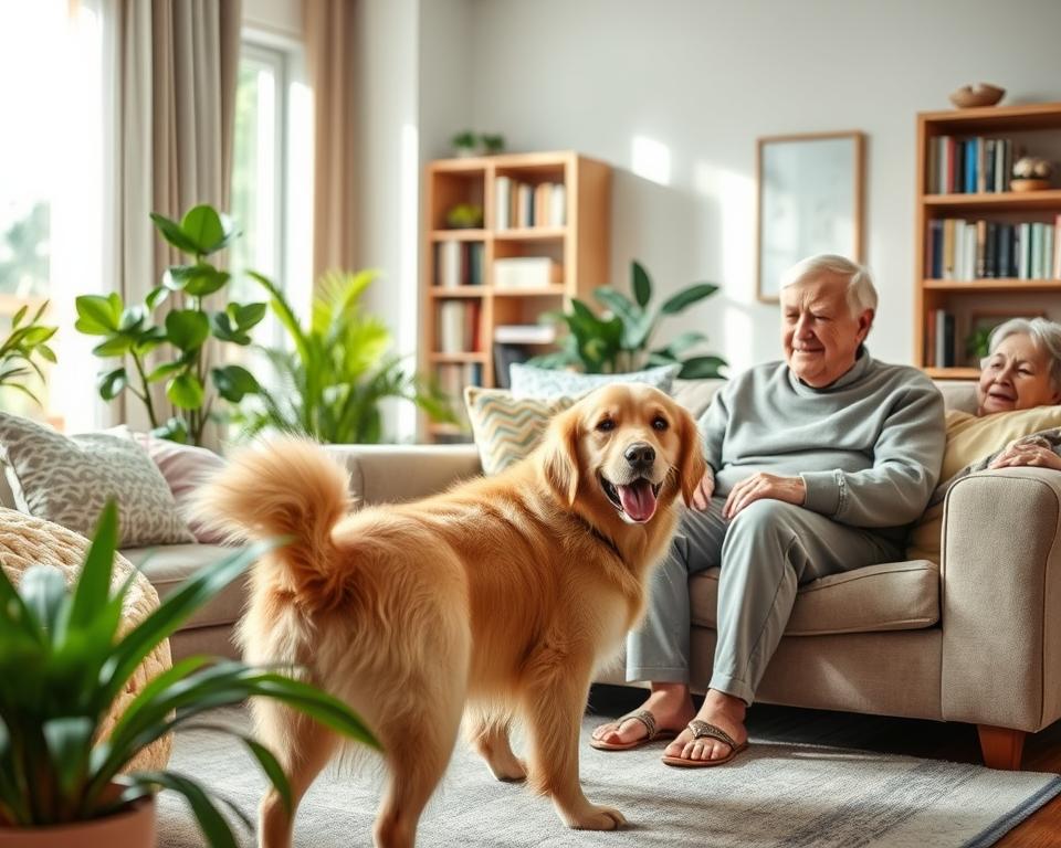 pes jako pomocník v domovech pro seniory