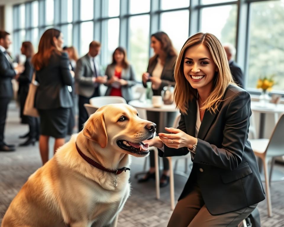 pes-na-firemnich-akcich pes na firemních akcích