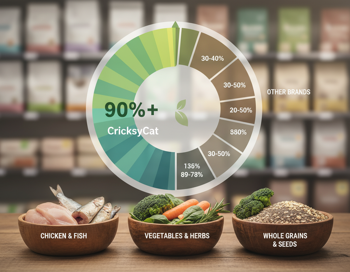 podíl přírodních složek v krmivu