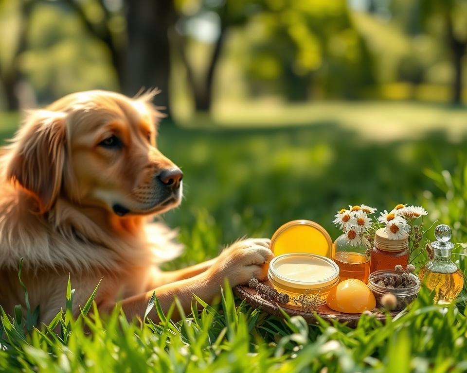 přírodní péče o psí tlapky