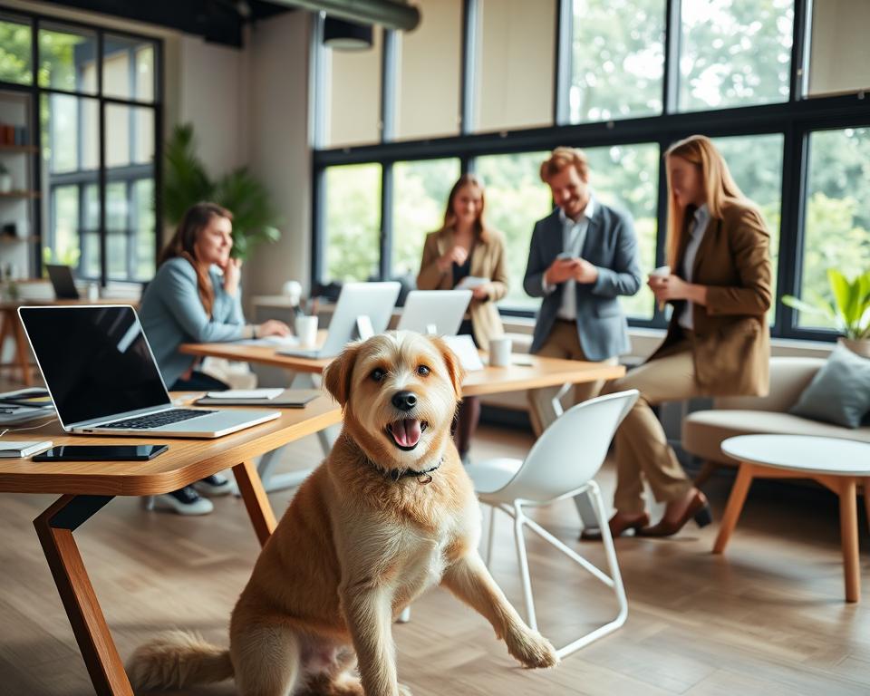 přítomnost psa v coworkingových prostorech