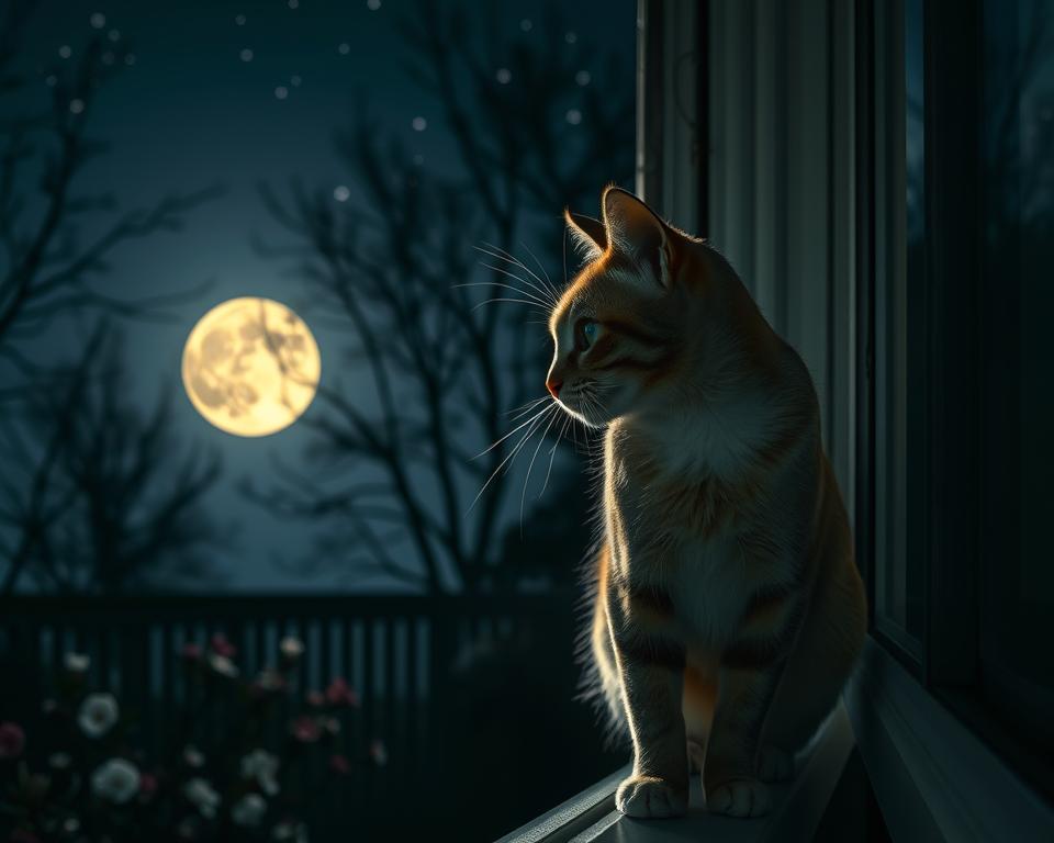 problémy nočního chování kočky