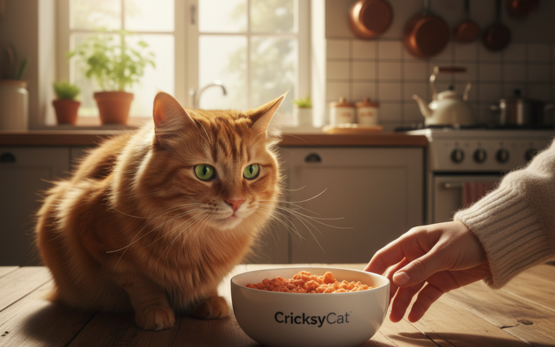 Jak kočka reagovala na první porci CricksyCat?