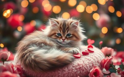 Valentýnské focení s kočkou – romantika na čtyřech tlapkách