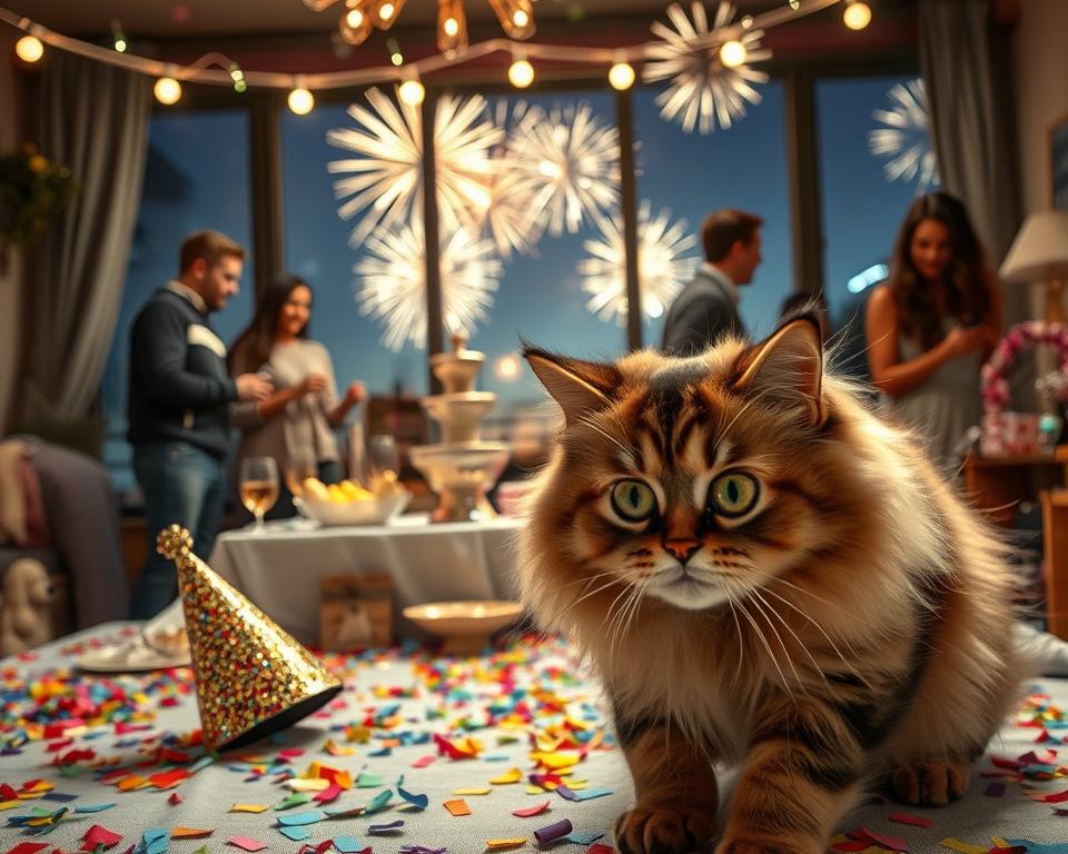 silvestrovska-oslava-a-kocka silvestrovská oslava a kočka