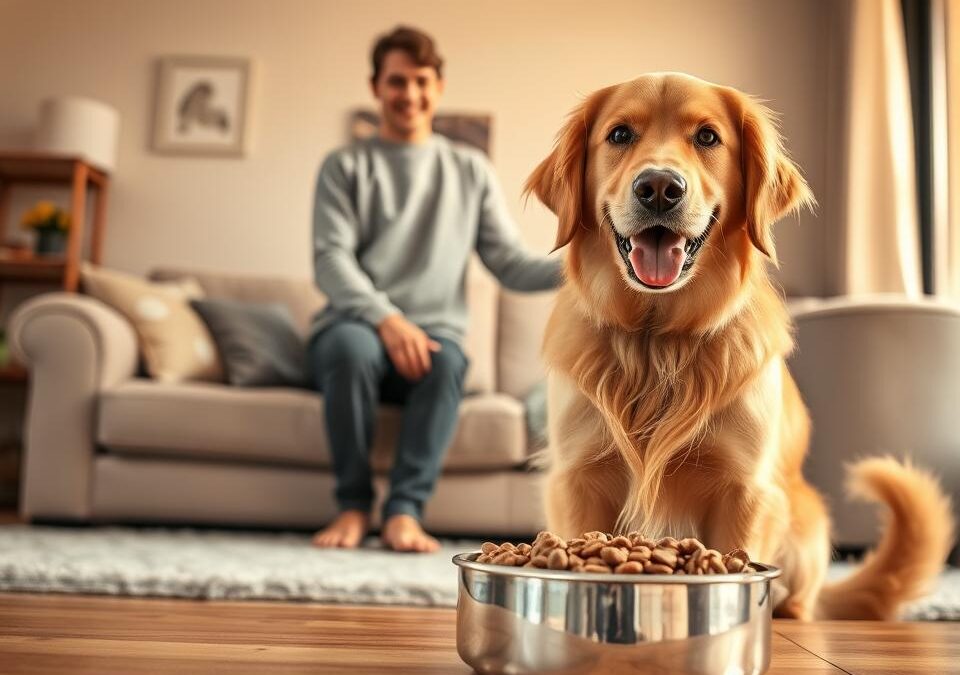 Dobře krmený pes chválí svého páníčka