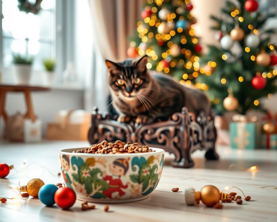 sváteční krmení kočky
