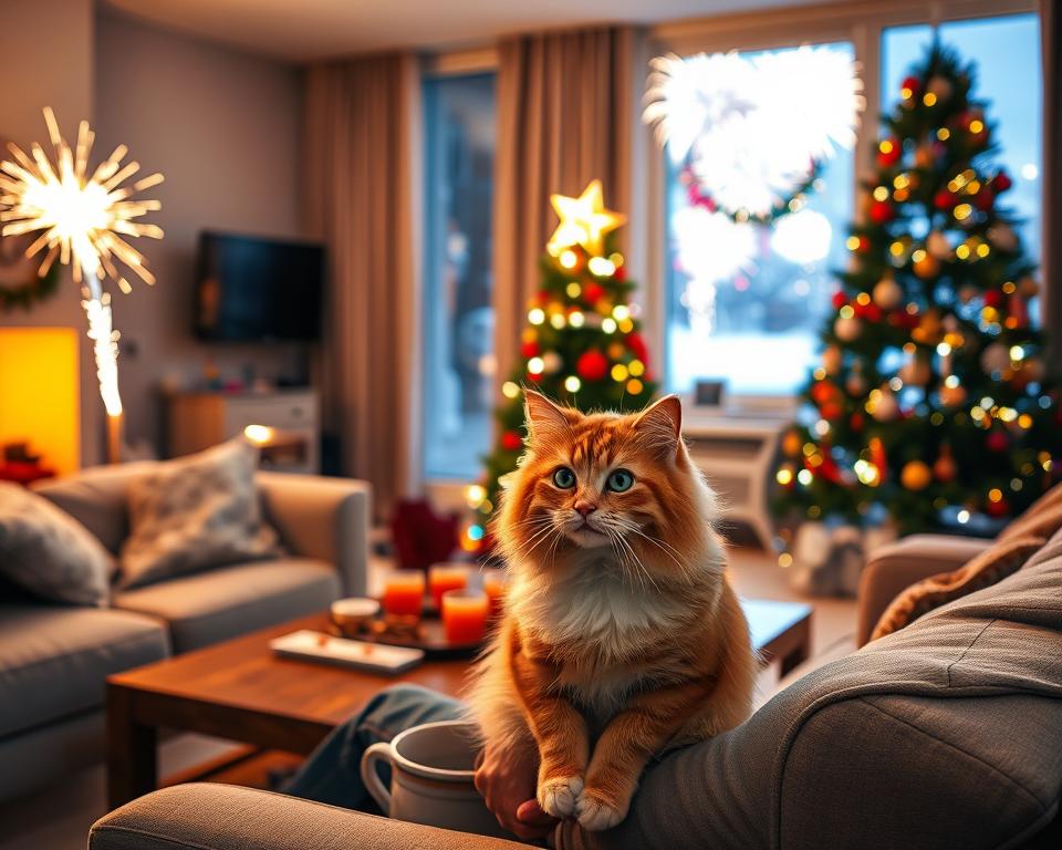 Silvestrovské párty s kočkou – co je v pořádku a co ne