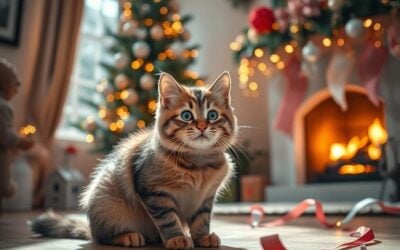 Kočky a sváteční třpyt – jak na ně působí?