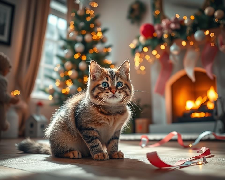 Kočky a sváteční třpyt – jak na ně působí?
