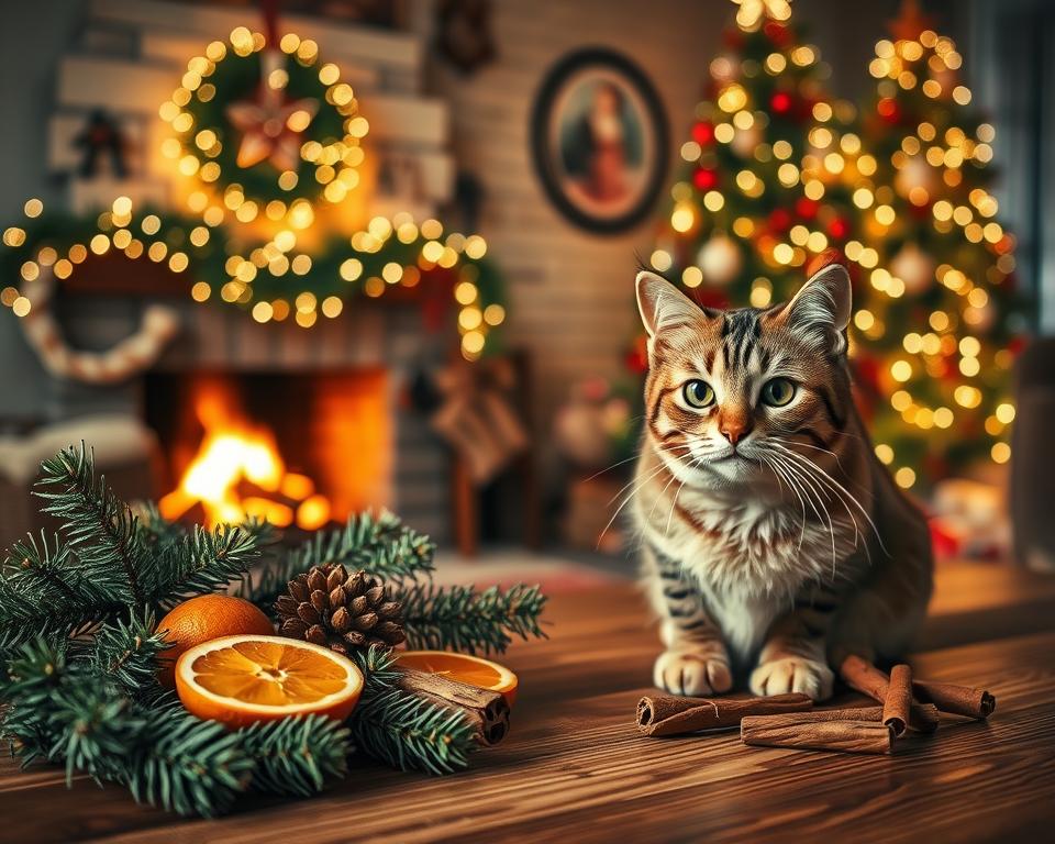 sváteční vůně a kočka