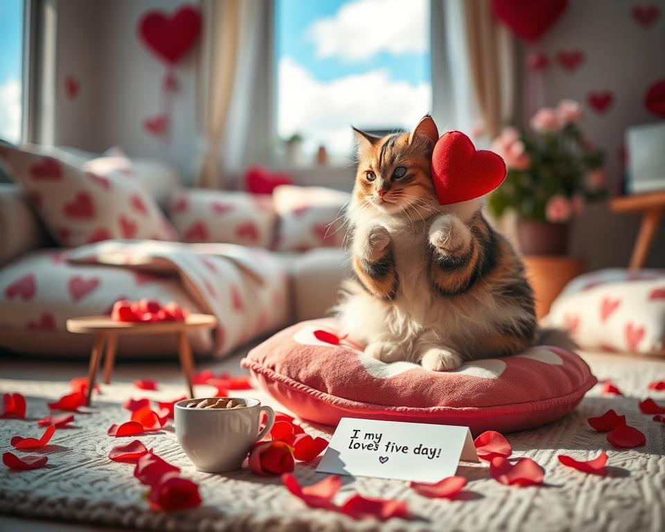 valentýnská láska ke kočce