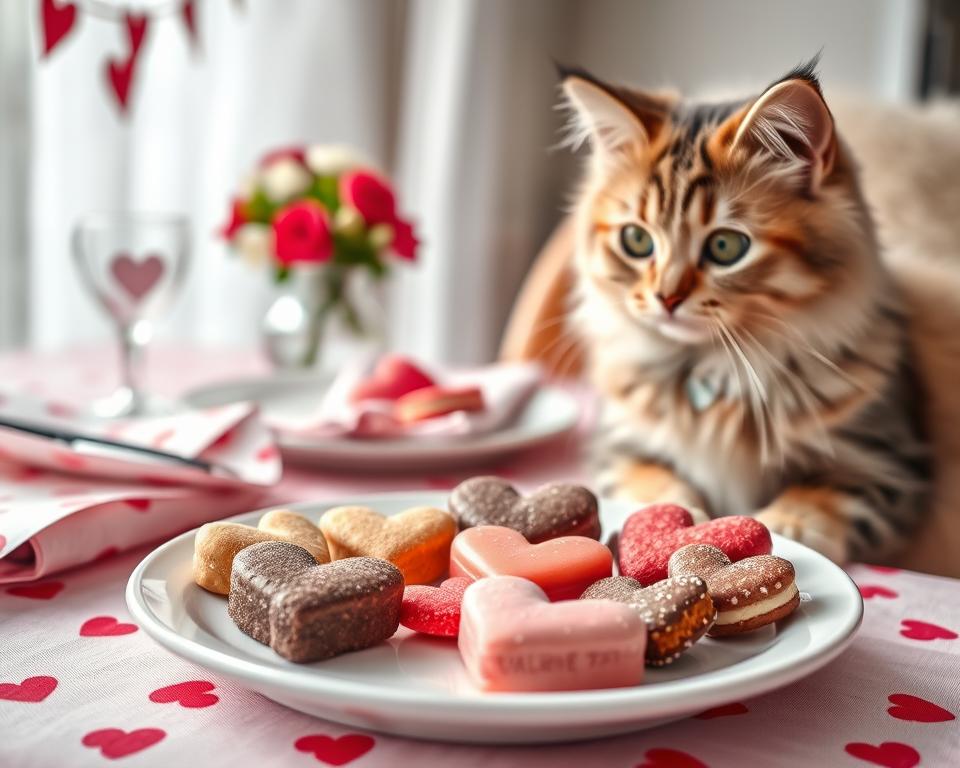 valentýnská odměna pro kočku