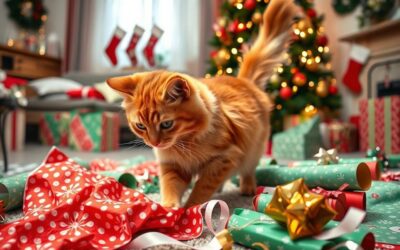 Kočka vs. vánoční balicí papír – jak předejít nehodám