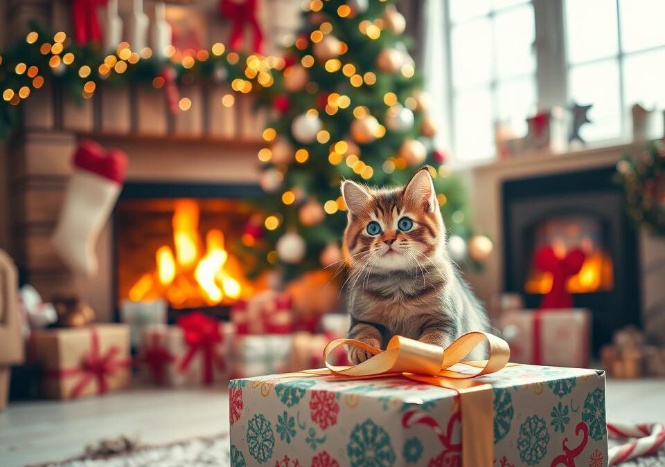 Vánoční focení s kočkou – jak získat dokonalý snímek