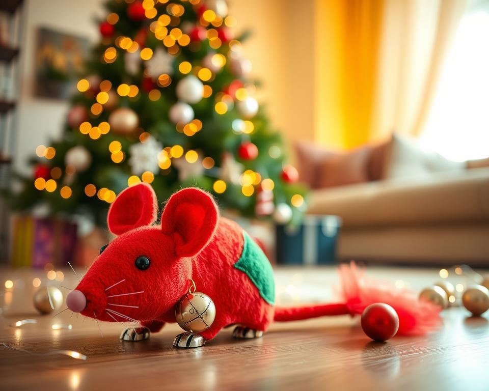 vánoční hračka pro kočku