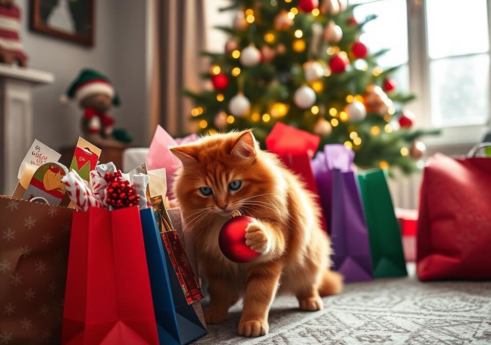 Vánoční nákupní seznam, když je kočka členem rodiny