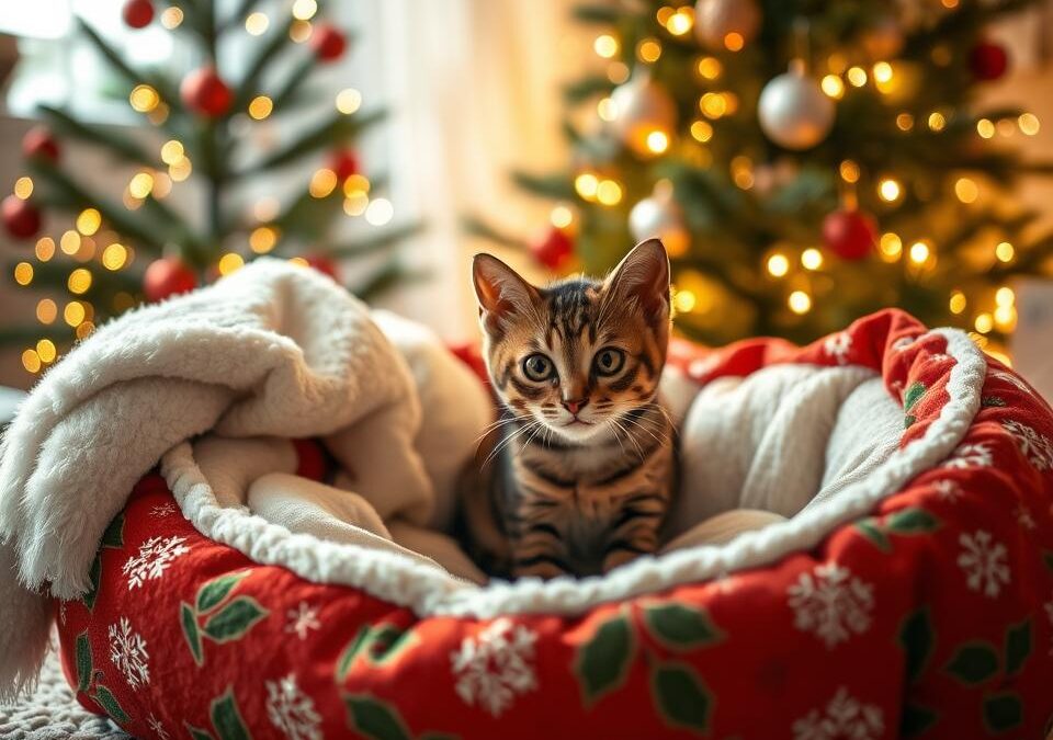 Jak připravit vánoční pelíšek pro kočku?